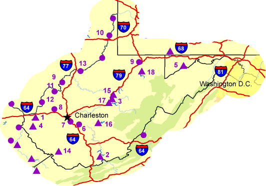  Map of West Virginia 