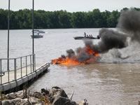 Game wardens patrol the waters of Lake Somerville for Labor Day weekend