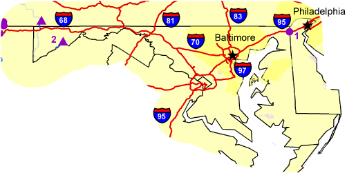  Map of Maryland 