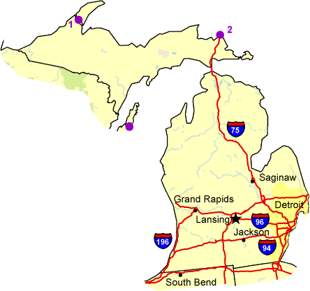 Map of Michigan 