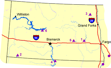  Map of North Dakota 