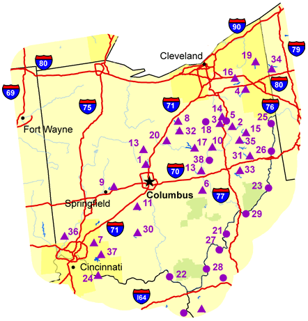  Map of Ohio 