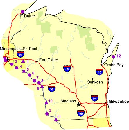  Map of Wisconsin 